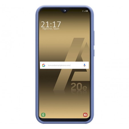 Funda Silicona Líquida Ultra Suave para Samsung Galaxy A20e color Azul Celeste
