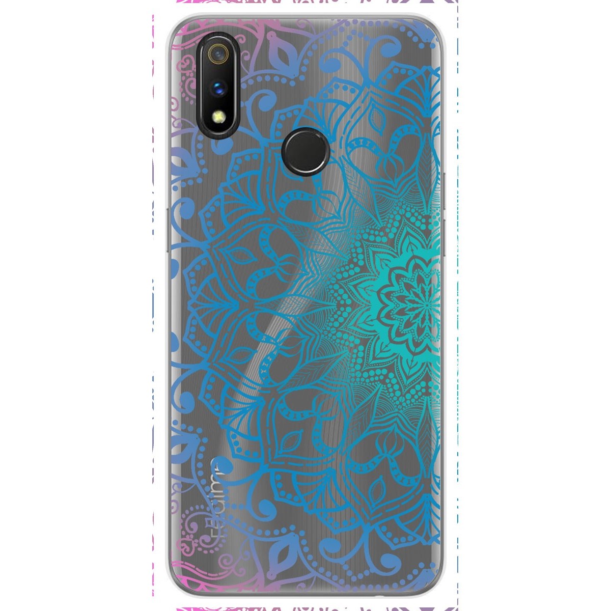 Funda Gel Transparente para Realme 3 Pro diseño Mandala Dibujos