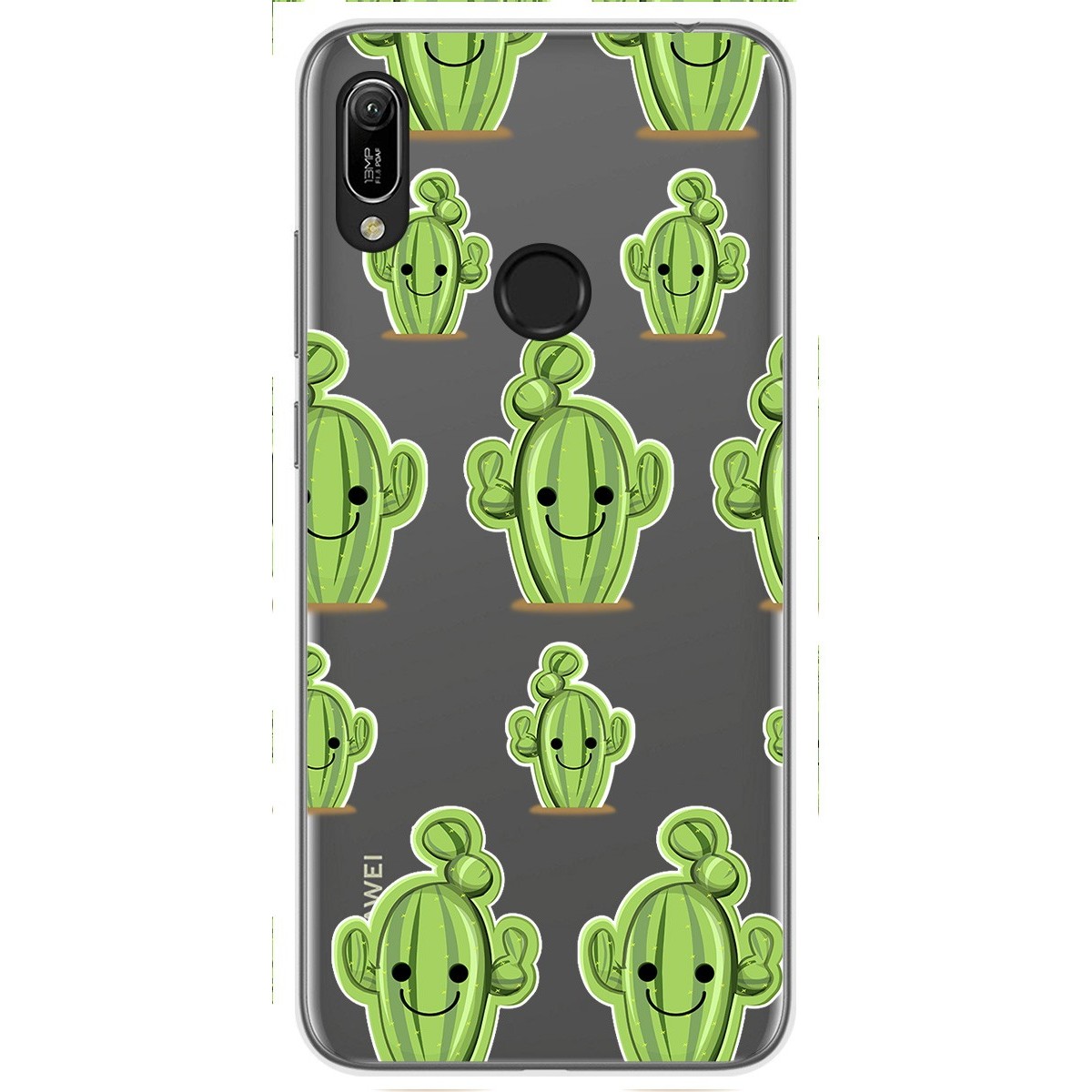 Funda Gel Transparente para Huawei Y6 2019 / Y6s 2019 diseño Cactus Dibujos