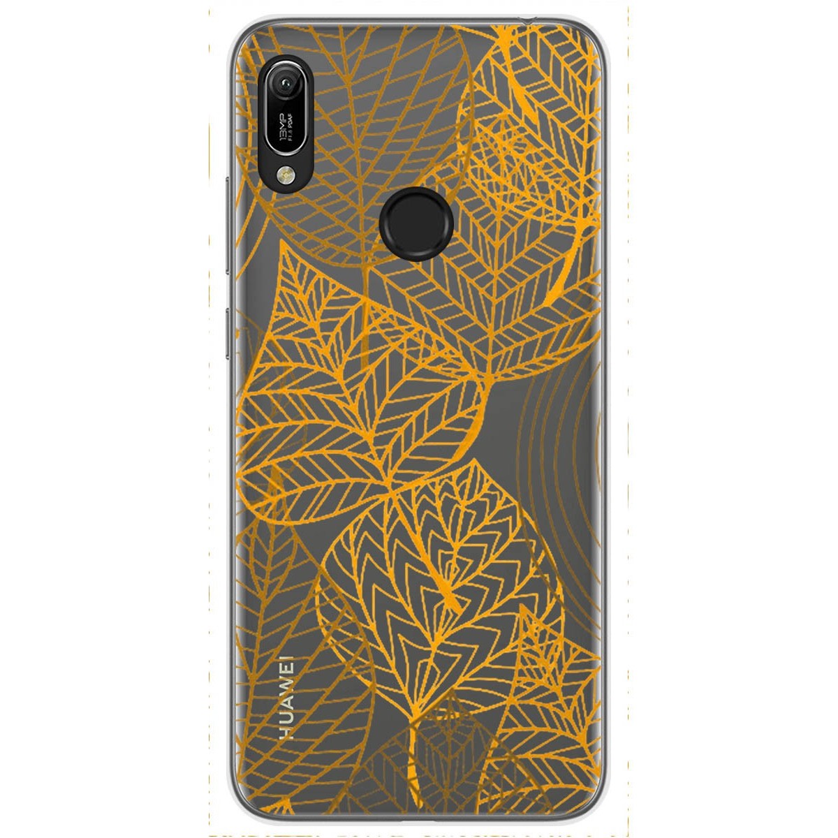 Funda Gel Transparente para Huawei Y6 2019 / Y6s 2019 diseño Hojas Dibujos