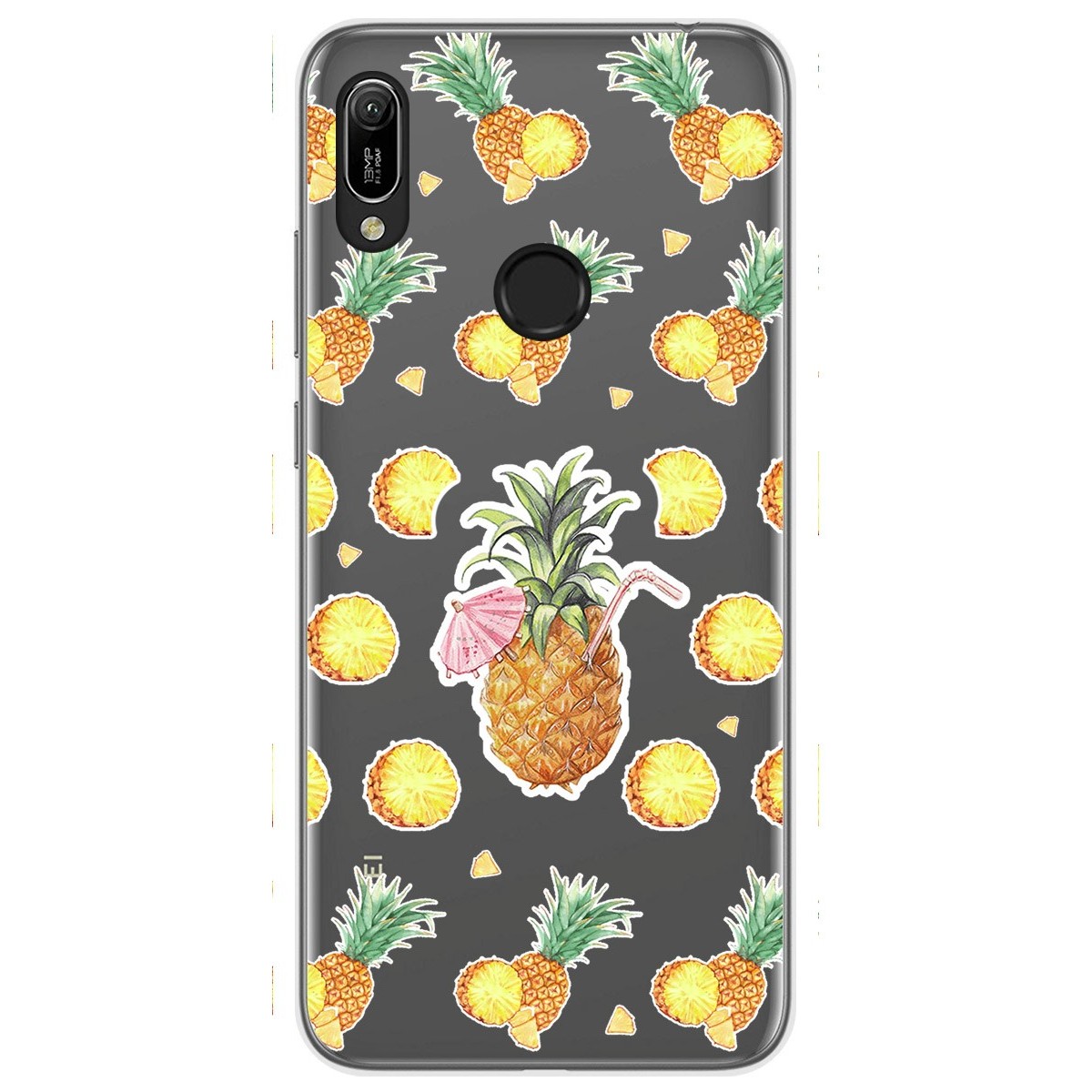 Funda Gel Transparente para Huawei Y6 2019 / Y6s 2019 diseño Piña Dibujos