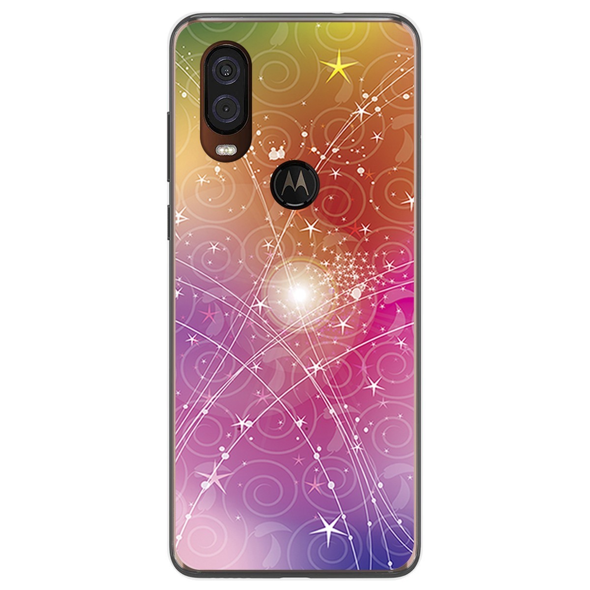 Funda Gel Tpu para Motorola One Vision diseño Abstracto Dibujos