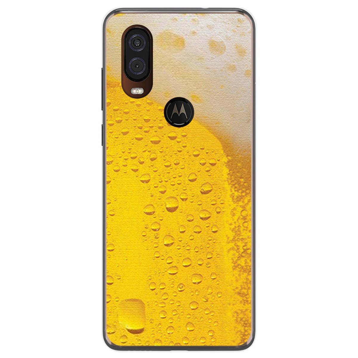 Funda Gel Tpu para Motorola One Vision diseño Cerveza Dibujos