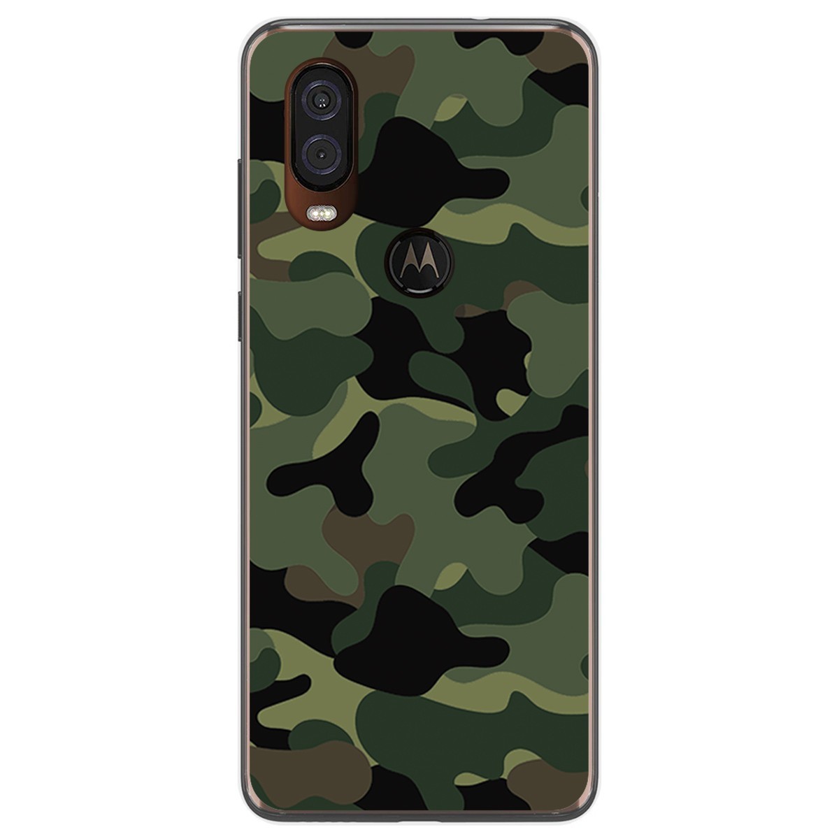 Funda Gel Tpu para Motorola One Vision diseño Camuflaje Dibujos