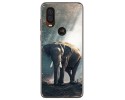 Funda Gel Tpu para Motorola One Vision diseño Elefante Dibujos