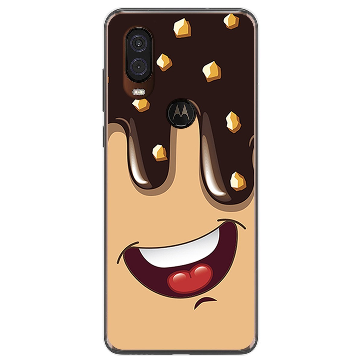 Funda Gel Tpu para Motorola One Vision diseño Helado Chocolate Dibujos
