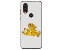 Funda Gel Tpu para Motorola One Vision diseño Leones Dibujos
