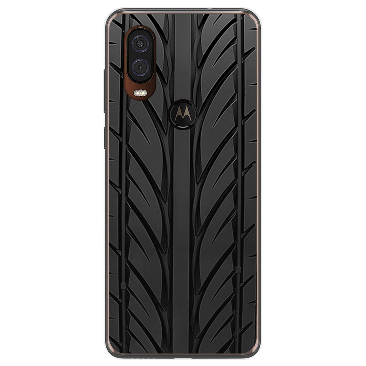 Funda Gel Tpu para Motorola One Vision diseño Neumatico Dibujos