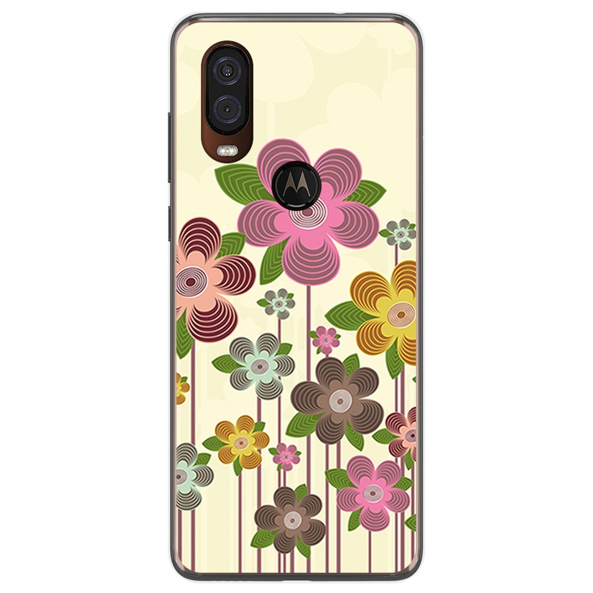 Funda Gel Tpu para Motorola One Vision diseño Primavera En Flor Dibujos