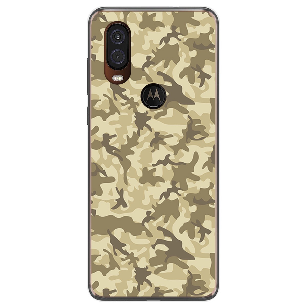Funda Gel Tpu para Motorola One Vision diseño Sand Camuflaje Dibujos