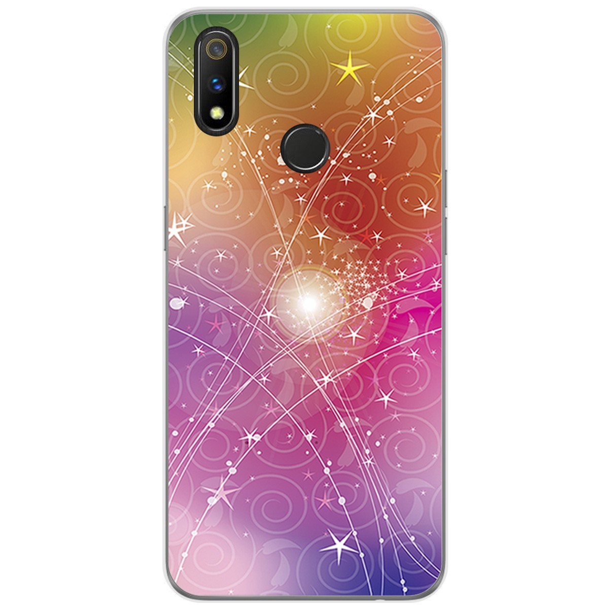 Funda Gel Tpu para Realme 3 Pro diseño Abstracto Dibujos