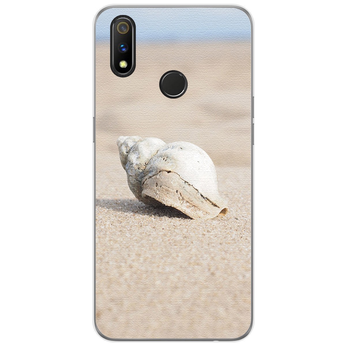 Funda Gel Tpu para Realme 3 Pro diseño Concha Dibujos