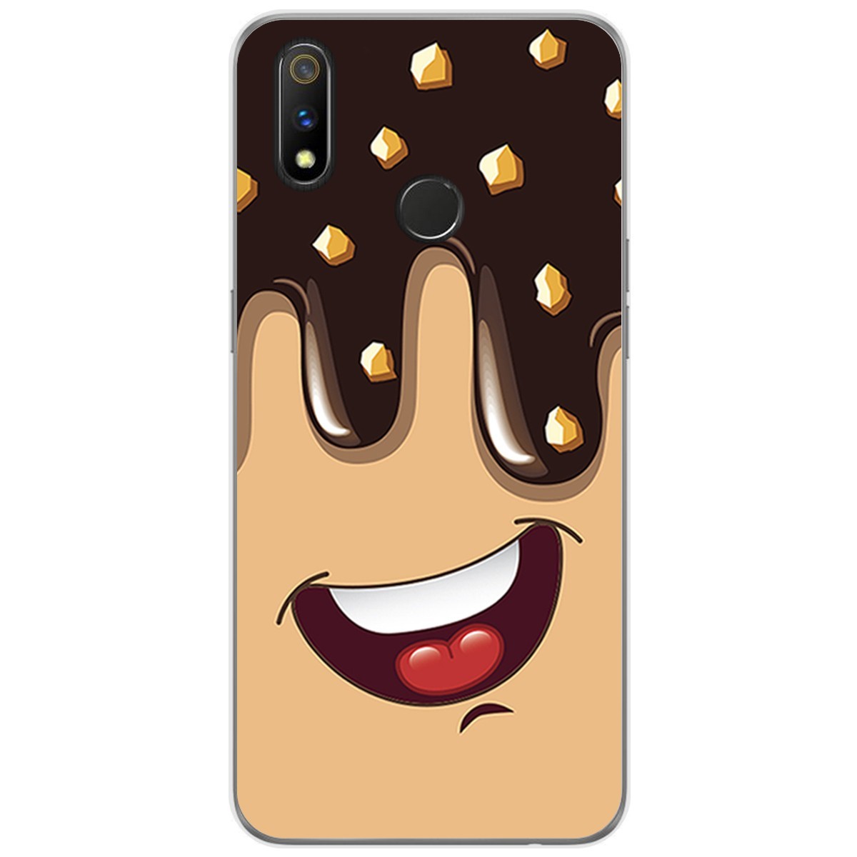 Funda Gel Tpu para Realme 3 Pro diseño Helado Chocolate Dibujos