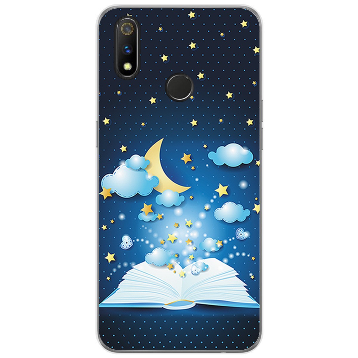 Funda Gel Tpu para Realme 3 Pro diseño Libro Cuentos Dibujos