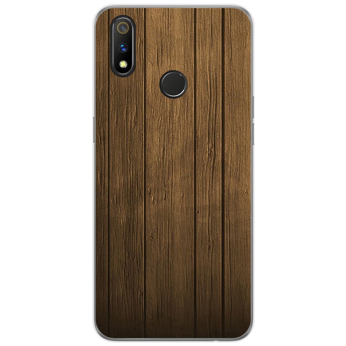 Funda Gel Tpu para Realme 3 Pro diseño Madera Dibujos