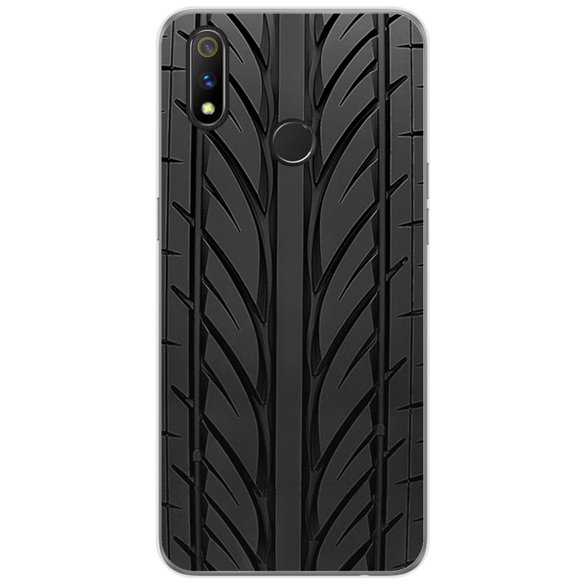 Funda Gel Tpu para Realme 3 Pro diseño Neumatico Dibujos