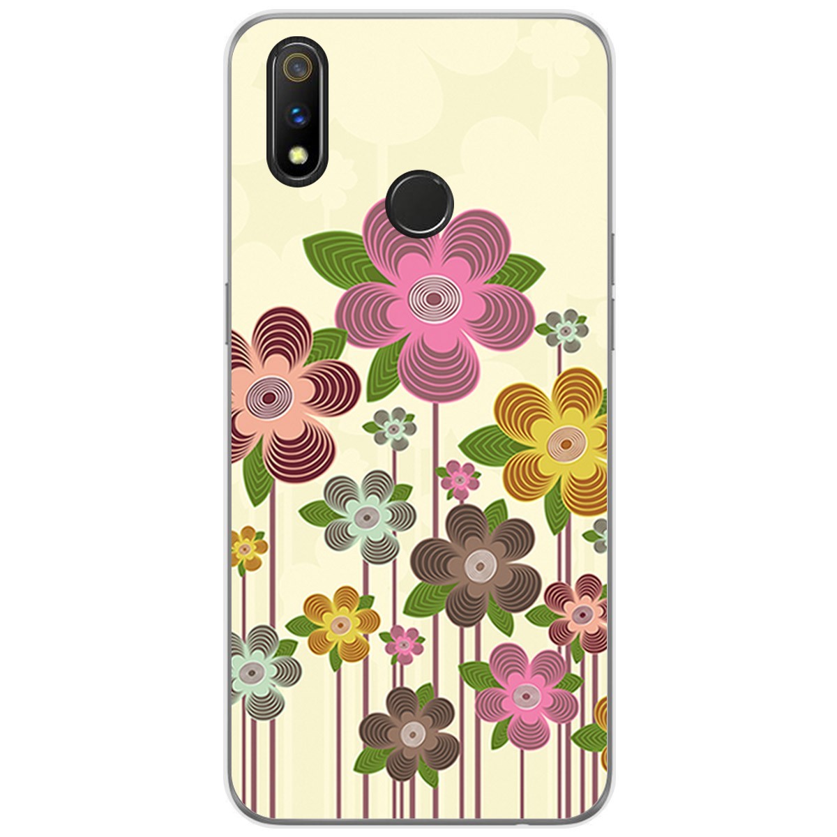 Funda Gel Tpu para Realme 3 Pro diseño Primavera En Flor Dibujos