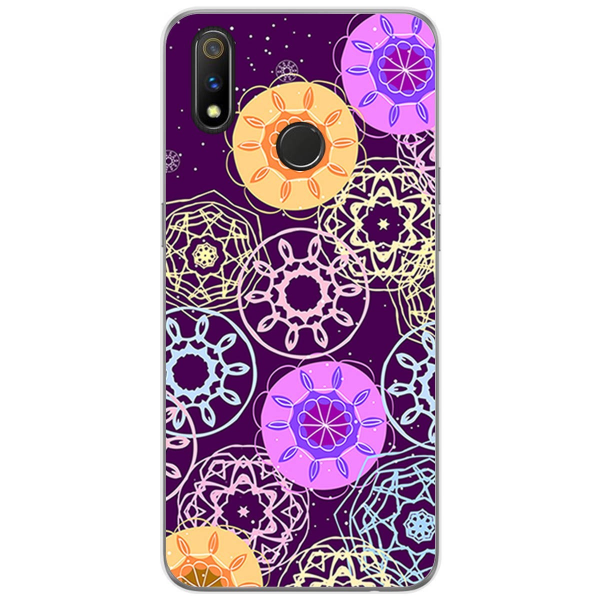Funda Gel Tpu para Realme 3 Pro diseño Radial Dibujos