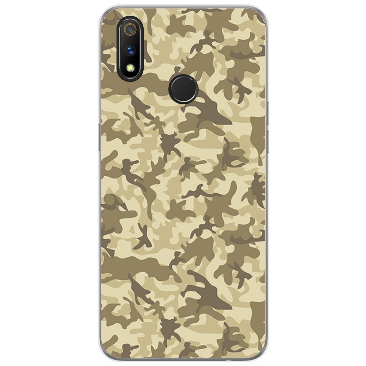 Funda Gel Tpu para Realme 3 Pro diseño Sand Camuflaje Dibujos
