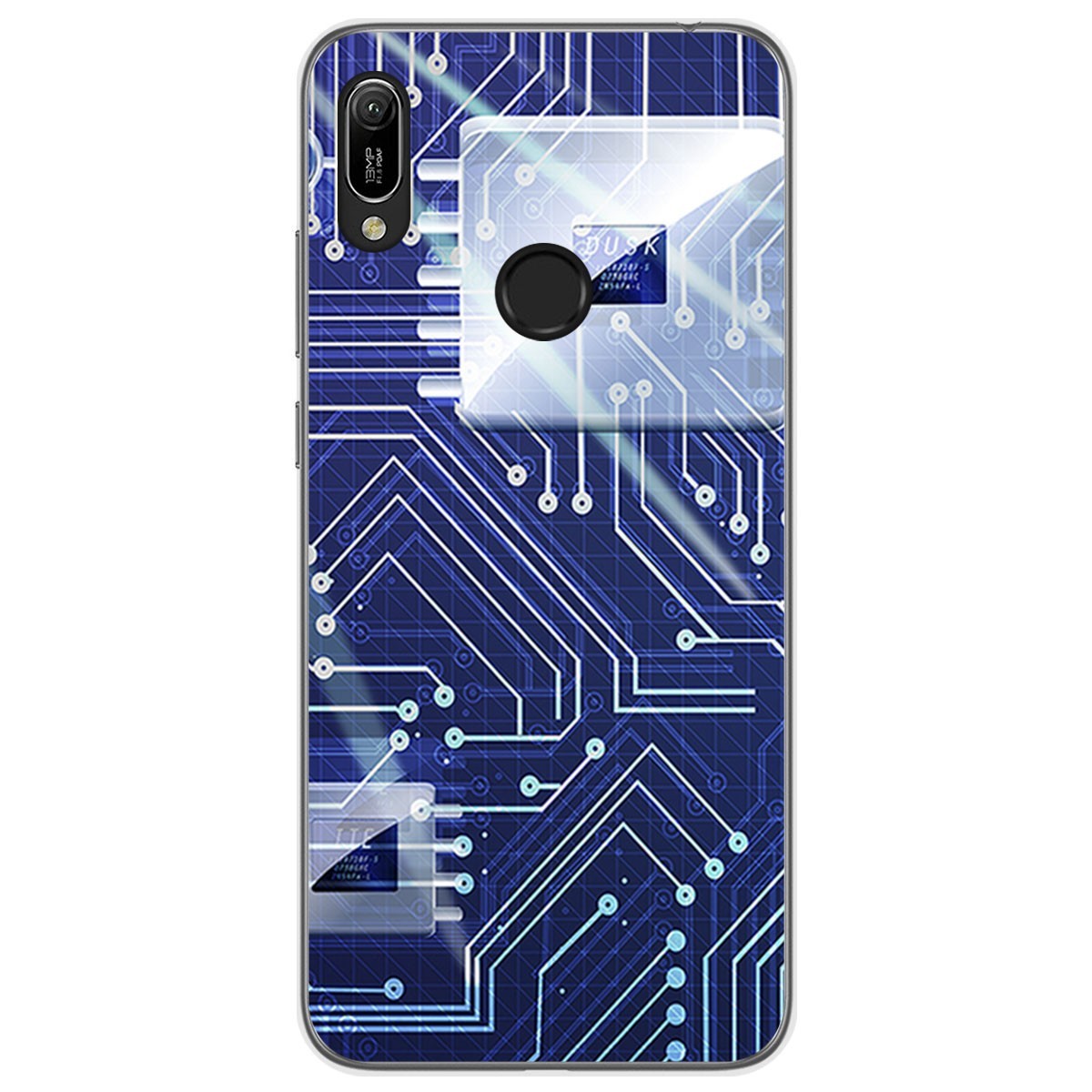 Funda Gel Tpu para Huawei Y6 2019 / Y6s 2019 diseño Circuito Dibujos