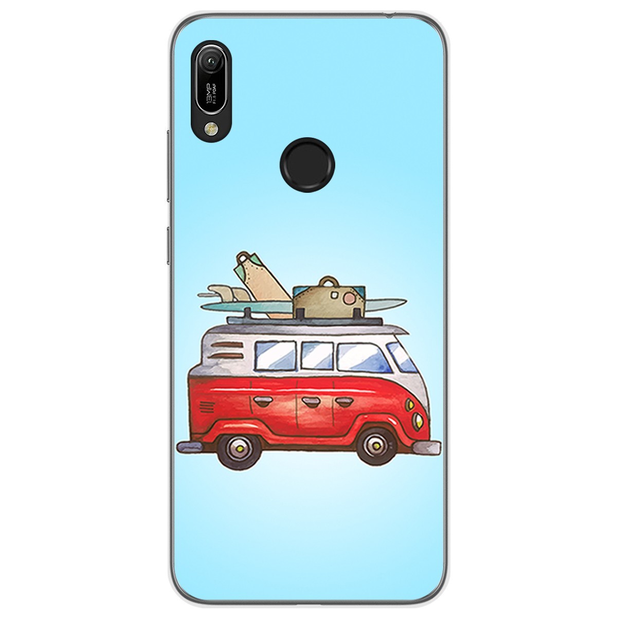 Funda Gel Tpu para Huawei Y6 2019 / Y6s 2019 diseño Furgoneta Dibujos