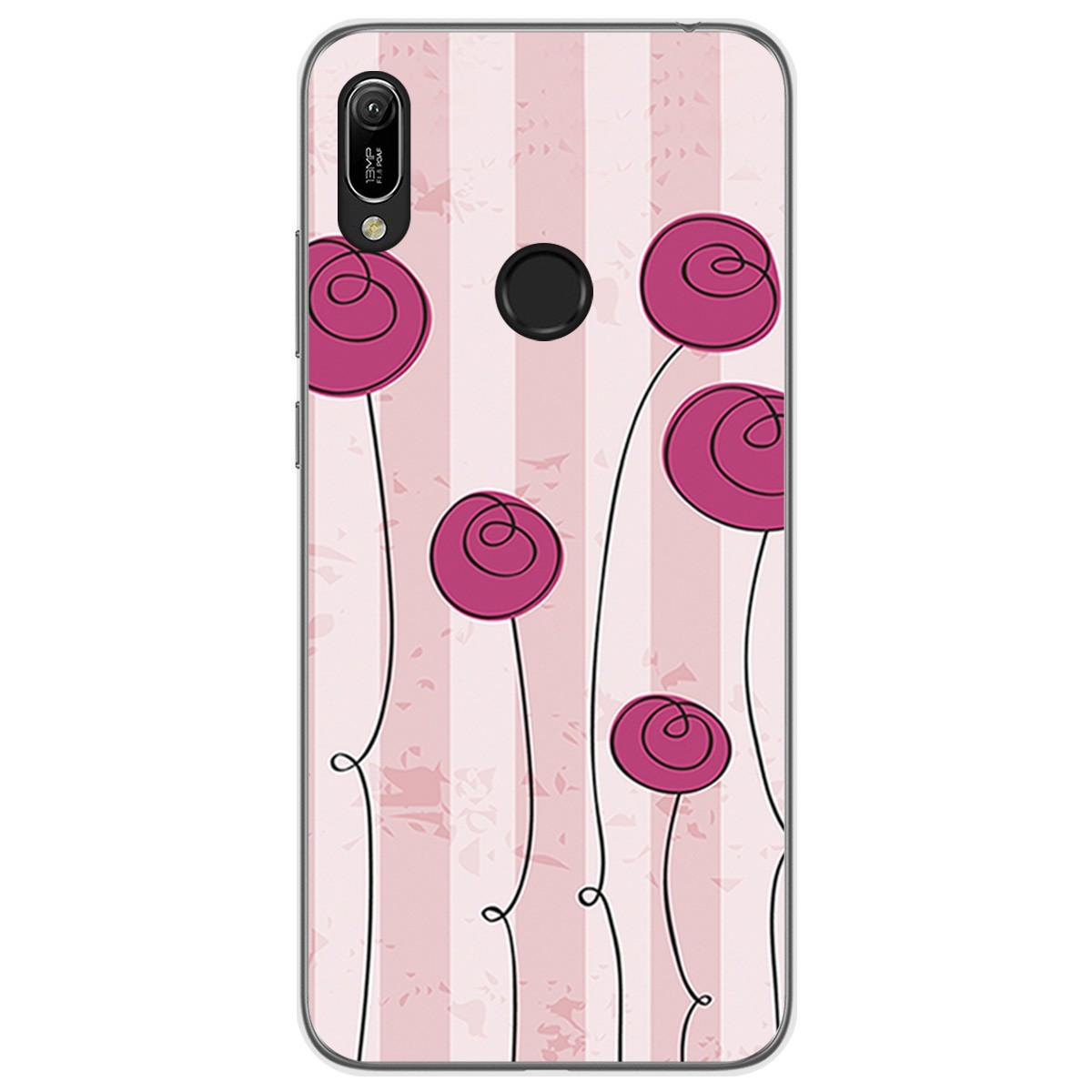 Funda Gel Tpu para Huawei Y6 2019 / Y6s 2019 diseño Flores Vintage Dibujos