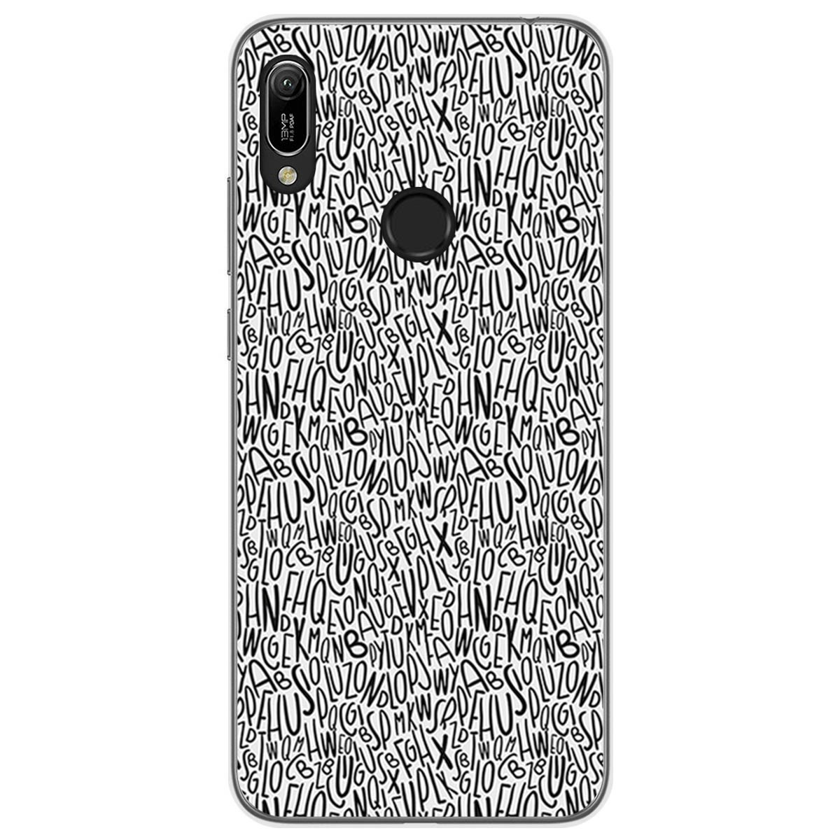 Funda Gel Tpu para Huawei Y6 2019 / Y6s 2019 diseño Letras Dibujos
