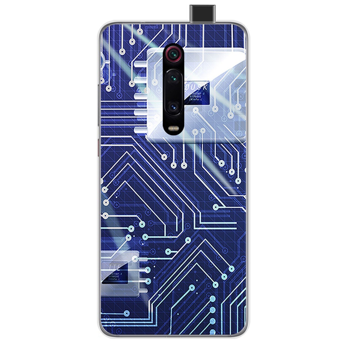Funda Gel Tpu para Xiaomi Mi 9T / Mi 9T Pro diseño Circuito Dibujos