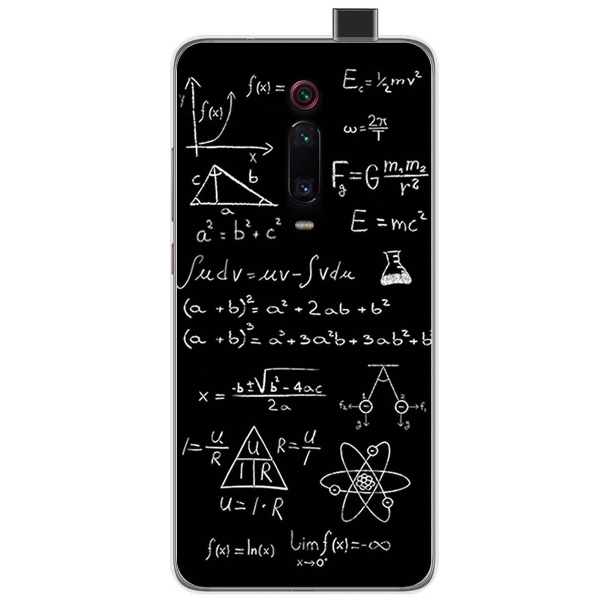 Funda Gel Tpu para Xiaomi Mi 9T / Mi 9T Pro diseño Formulas Dibujos