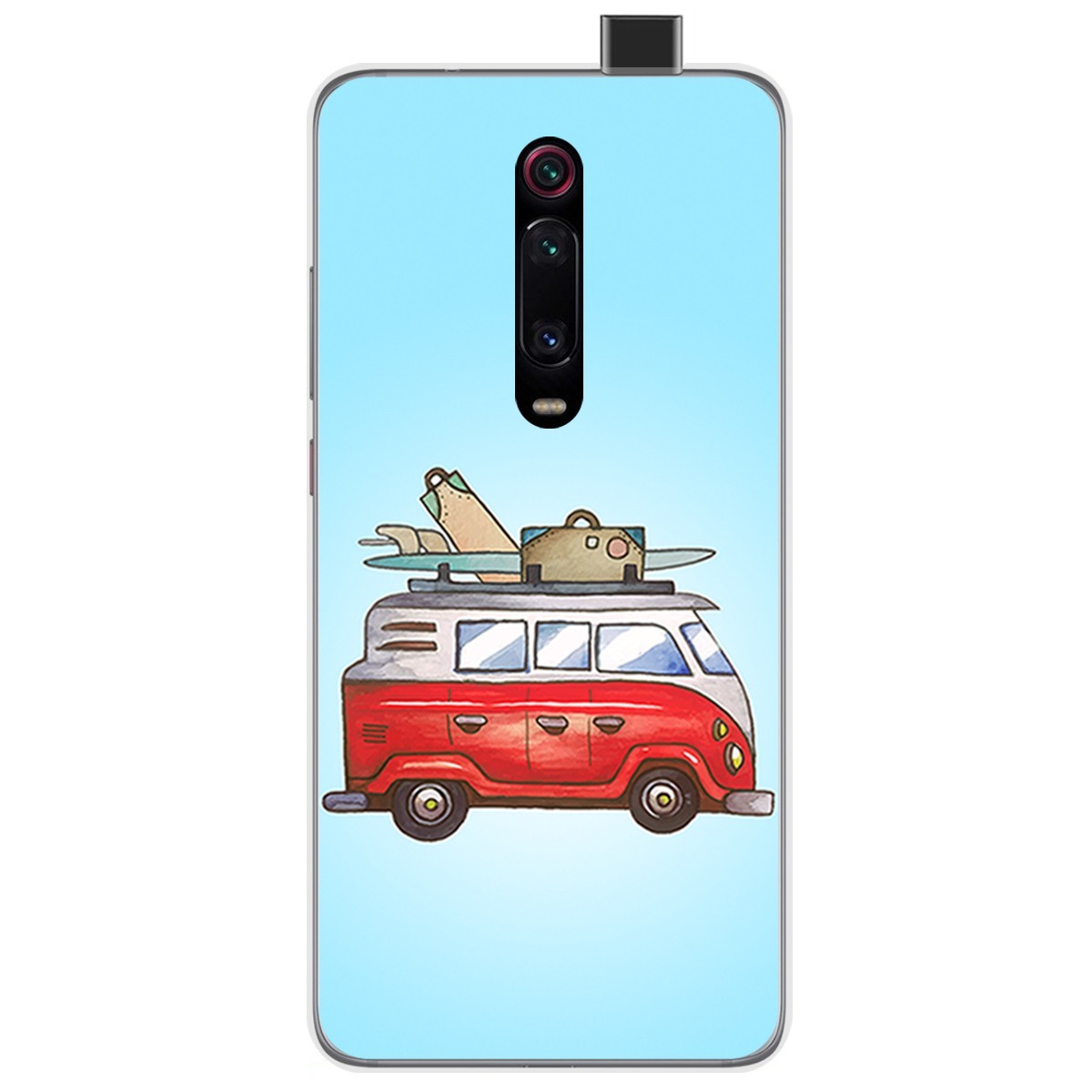 Funda Gel Tpu para Xiaomi Mi 9T / Mi 9T Pro diseño Furgoneta Dibujos