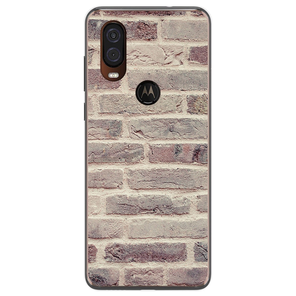 Funda Gel Tpu para Motorola One Vision diseño Ladrillo 01 Dibujos