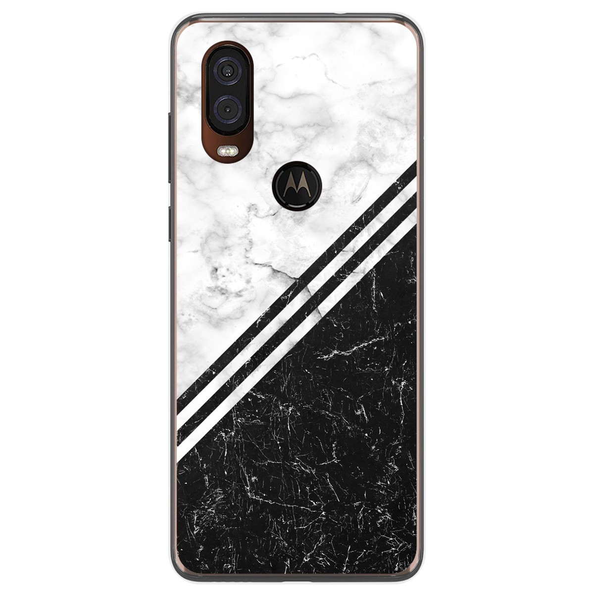 Funda Gel Tpu para Motorola One Vision diseño Mármol 01 Dibujos