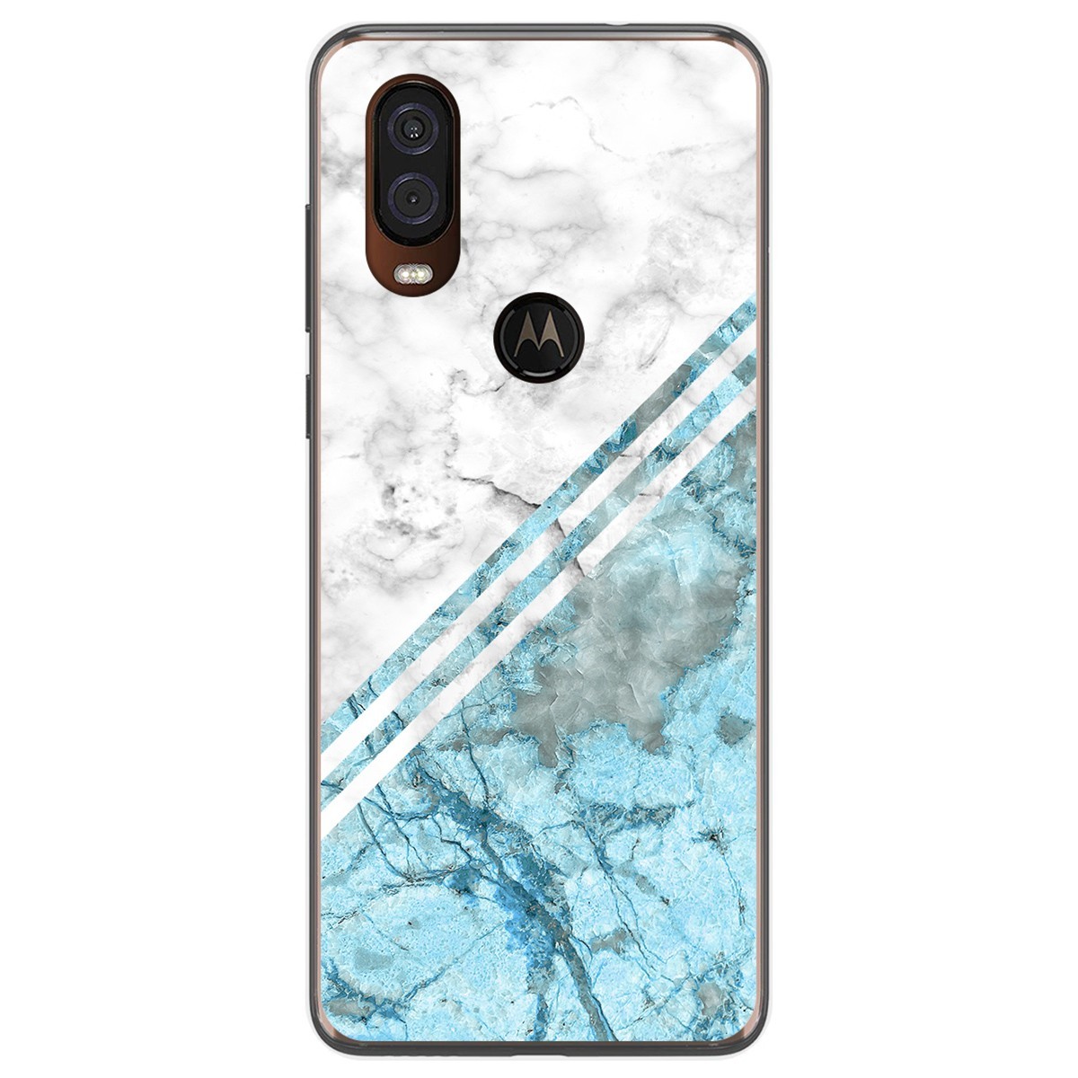 Funda Gel Tpu para Motorola One Vision diseño Mármol 02 Dibujos