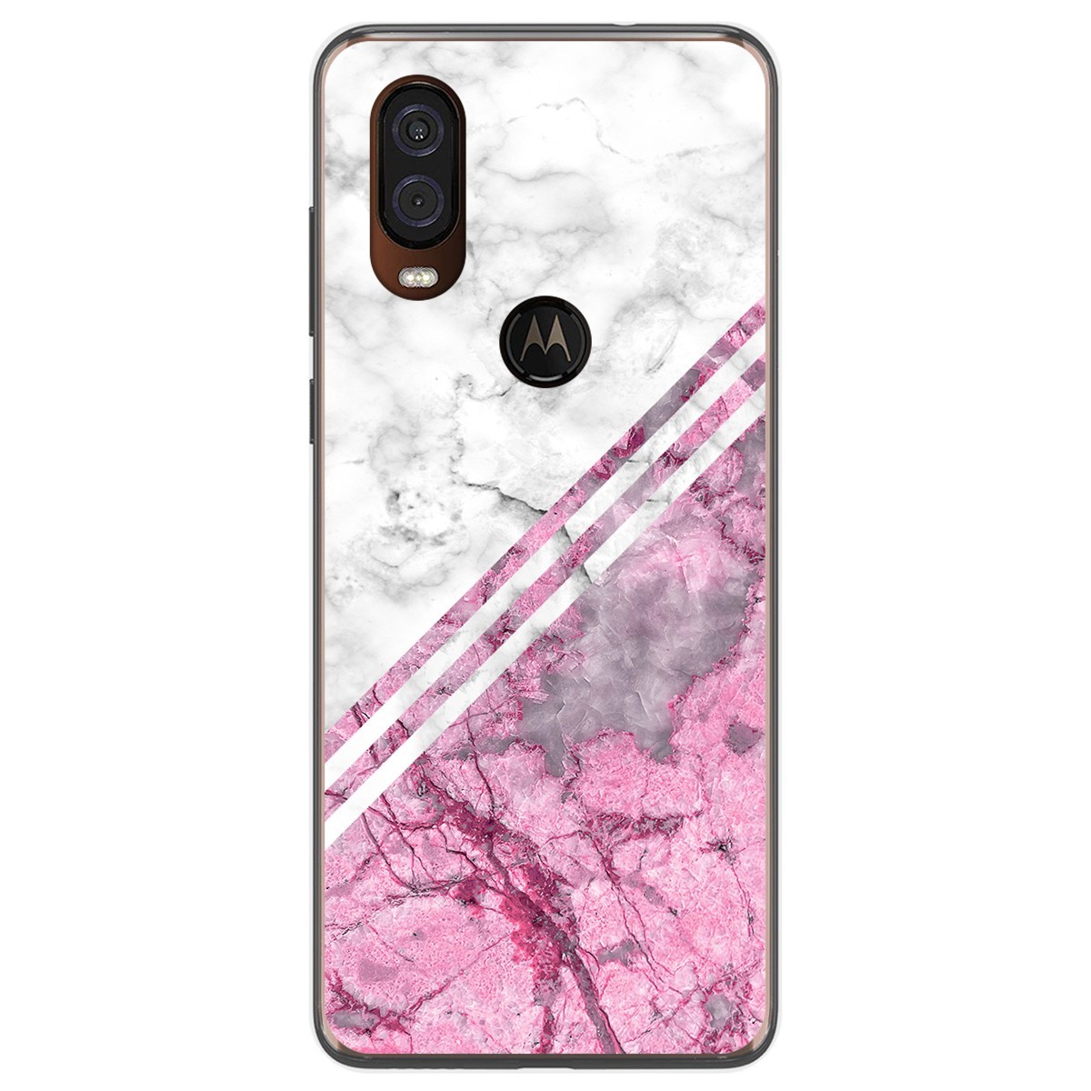 Funda Gel Tpu para Motorola One Vision diseño Mármol 03 Dibujos