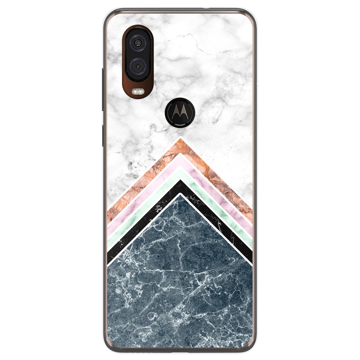 Funda Gel Tpu para Motorola One Vision diseño Mármol 05 Dibujos