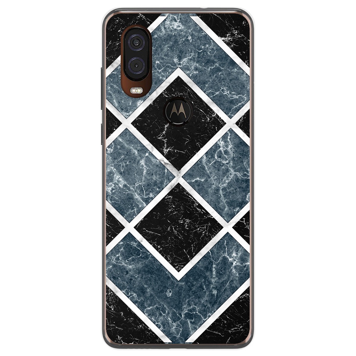 Funda Gel Tpu para Motorola One Vision diseño Mármol 06 Dibujos