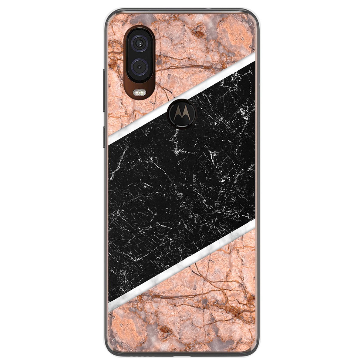 Funda Gel Tpu para Motorola One Vision diseño Mármol 07 Dibujos