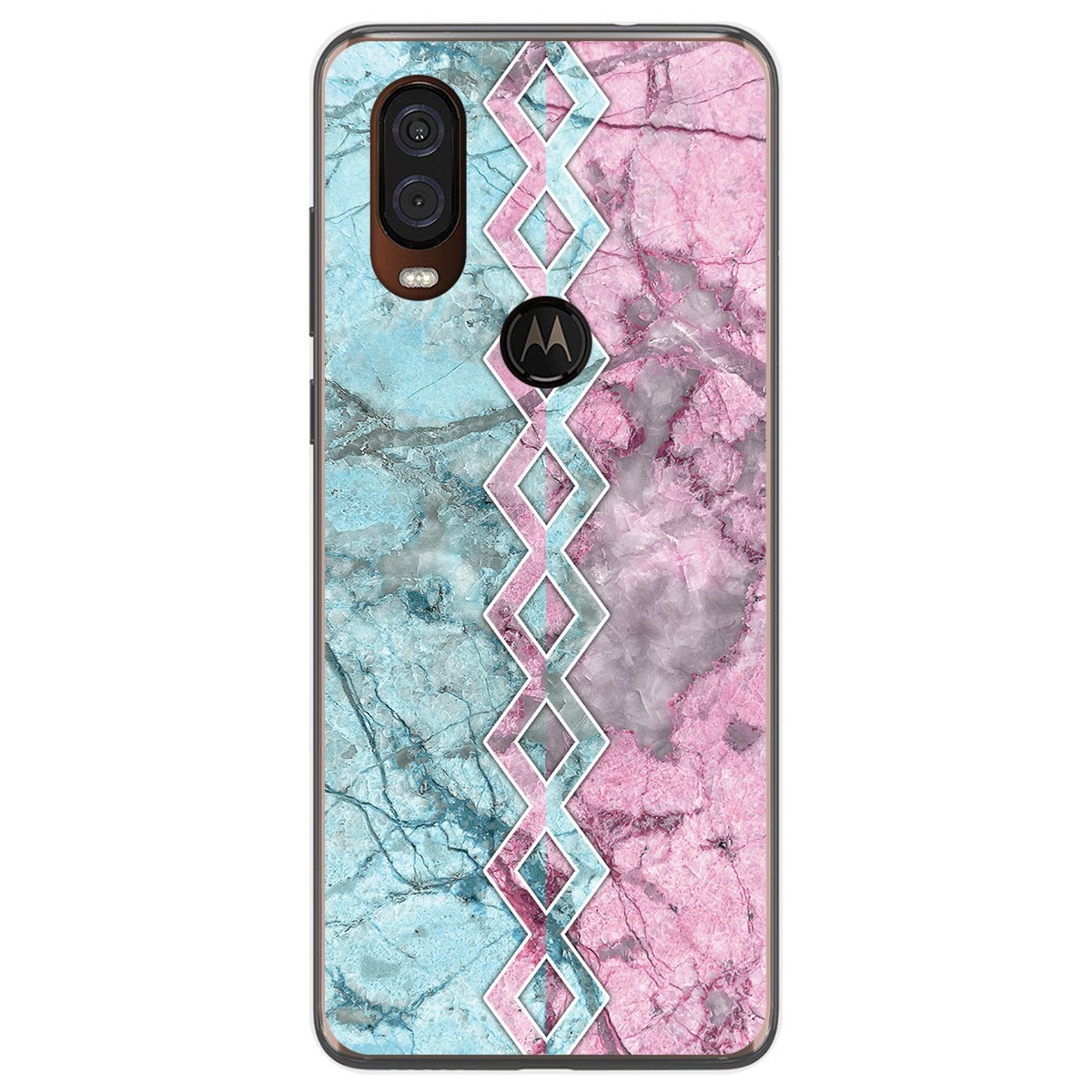 Funda Gel Tpu para Motorola One Vision diseño Mármol 08 Dibujos