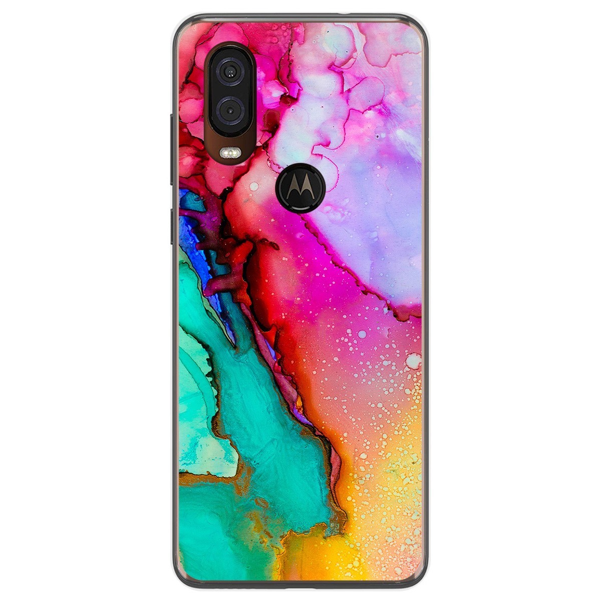 Funda Gel Tpu para Motorola One Vision diseño Mármol 15 Dibujos