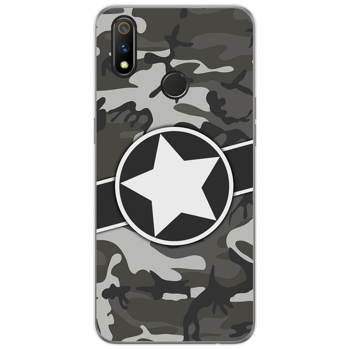 Funda Gel Tpu para Realme 3 Pro diseño Camuflaje 02 Dibujos