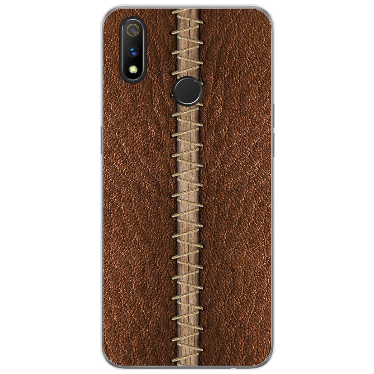 Funda Gel Tpu para Realme 3 Pro diseño Cuero 01 Dibujos