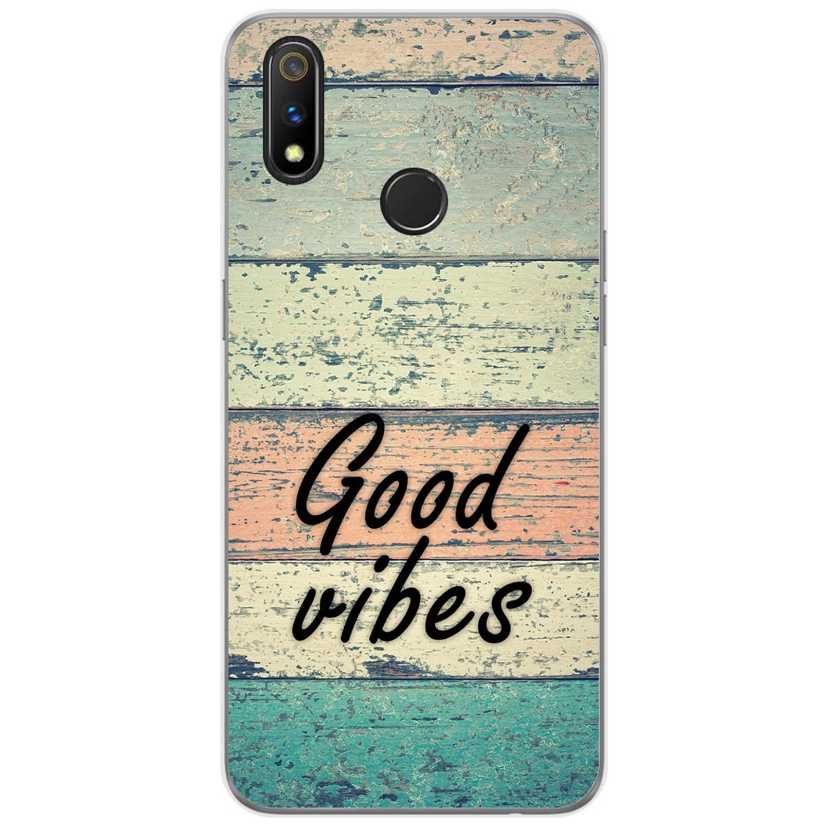 Funda Gel Tpu para Realme 3 Pro diseño Madera 01 Dibujos
