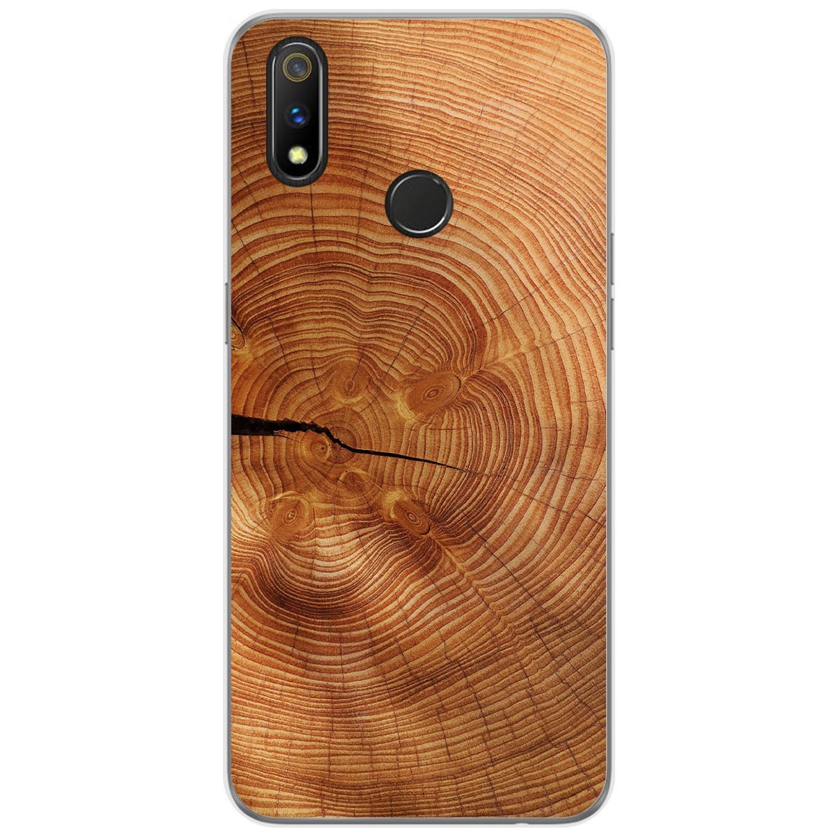 Funda Gel Tpu para Realme 3 Pro diseño Madera 04 Dibujos