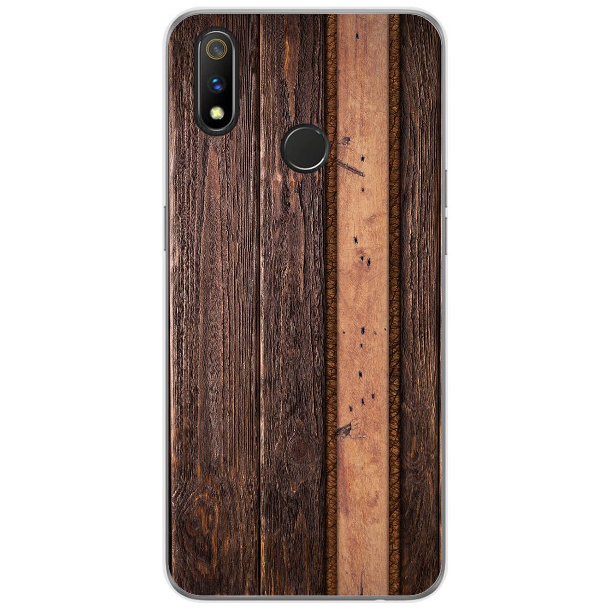 Funda Gel Tpu para Realme 3 Pro diseño Madera 05 Dibujos