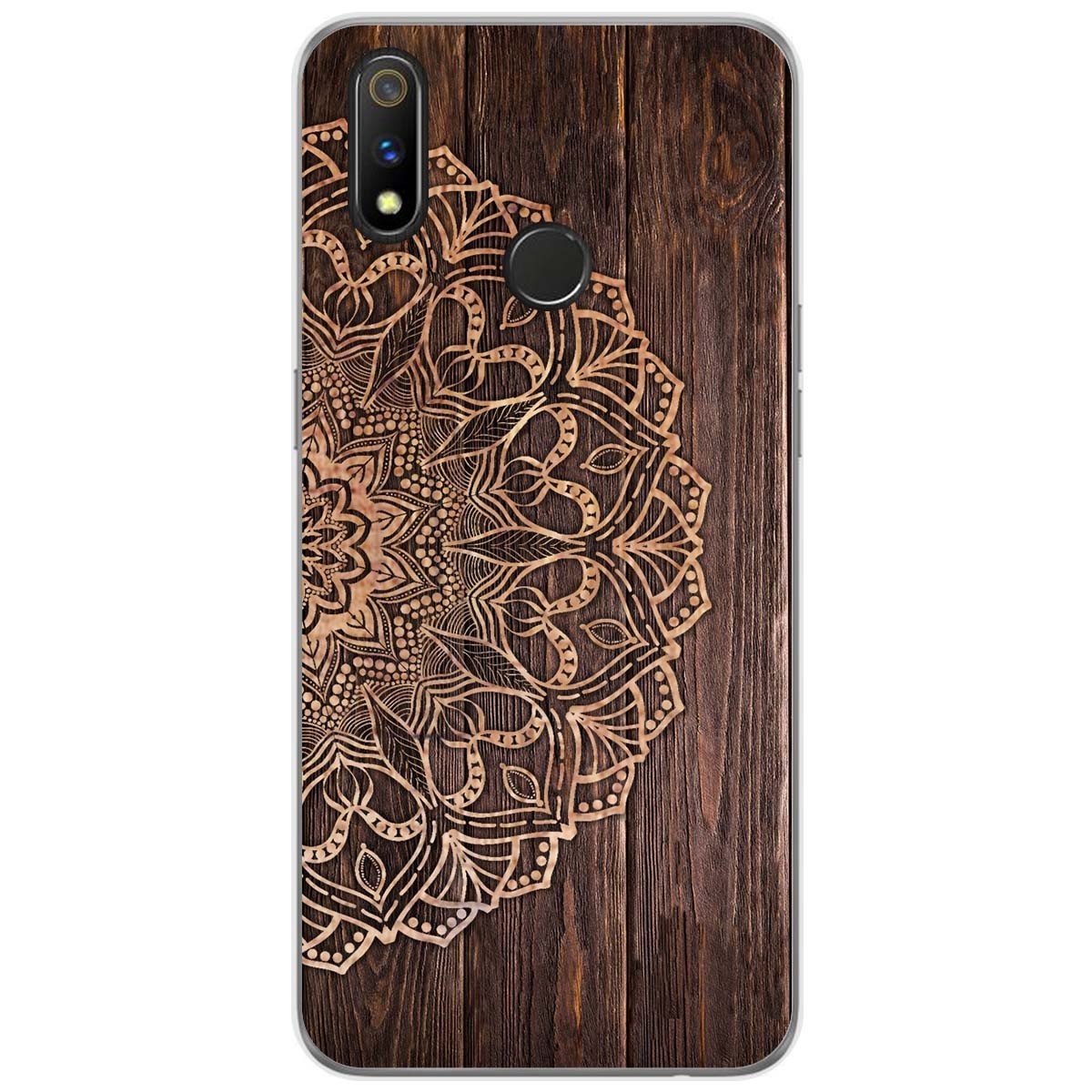 Funda Gel Tpu para Realme 3 Pro diseño Madera 06 Dibujos