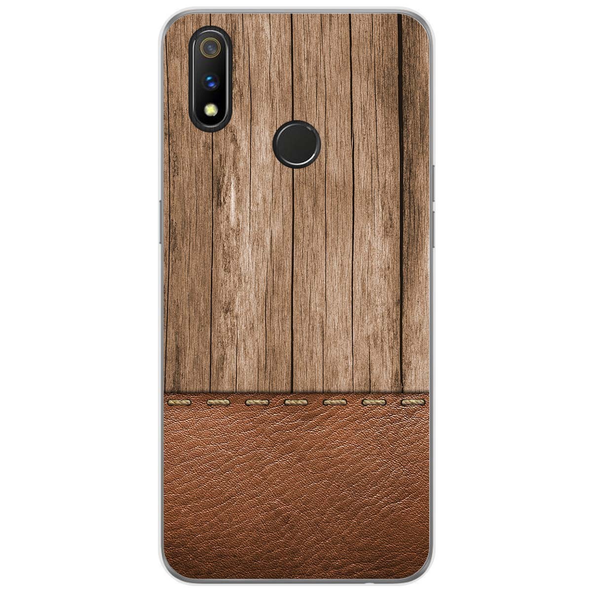 Funda Gel Tpu para Realme 3 Pro diseño Madera 09 Dibujos