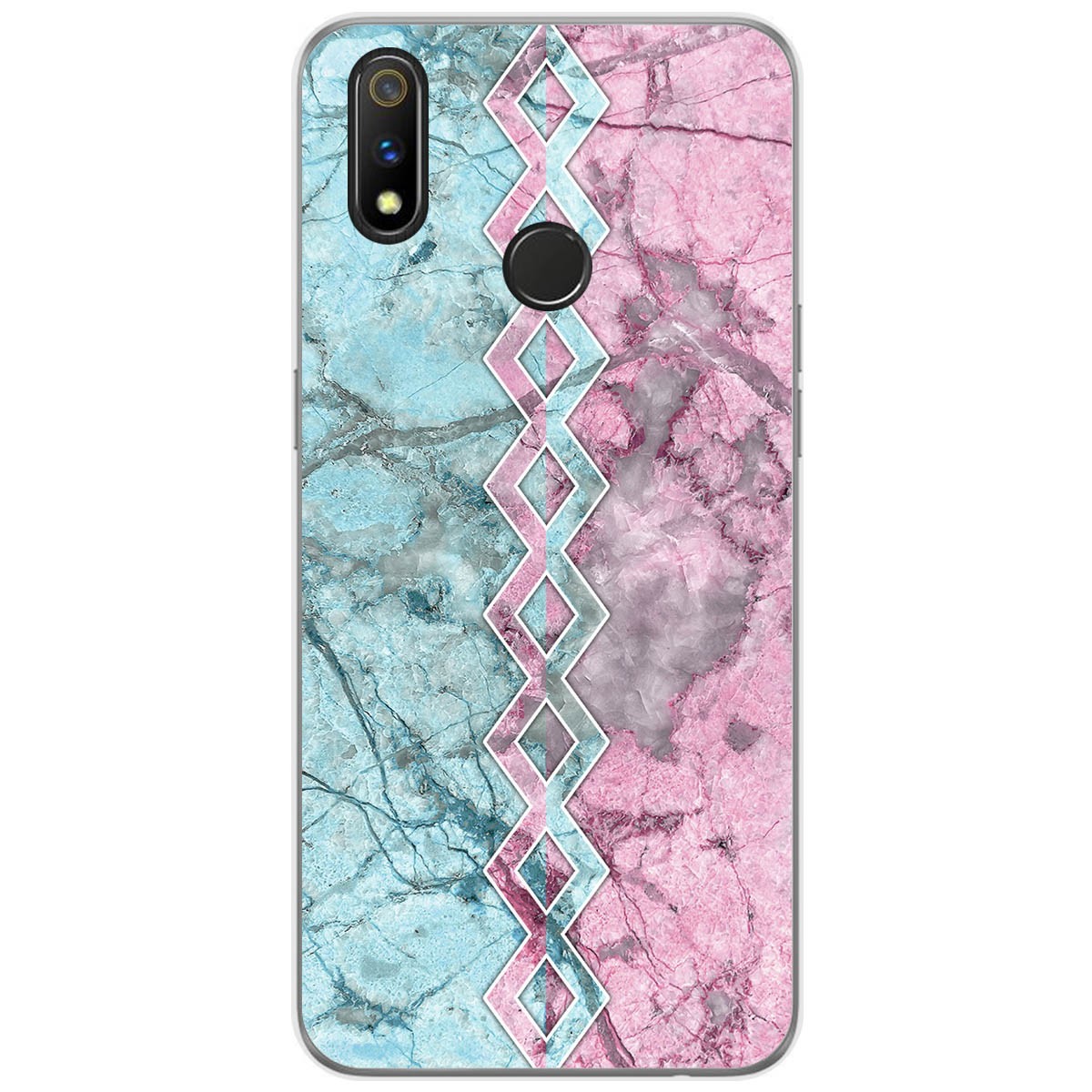 Funda Gel Tpu para Realme 3 Pro diseño Mármol 08 Dibujos