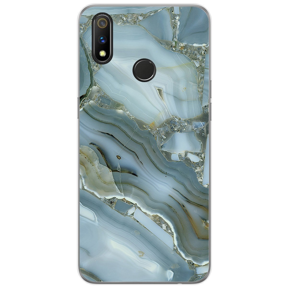 Funda Gel Tpu para Realme 3 Pro diseño Mármol 09 Dibujos