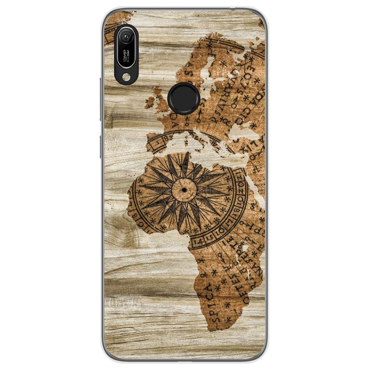 Funda Gel Tpu para Huawei Y6 2019 / Y6s 2019 diseño Madera 07 Dibujos
