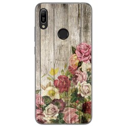 Funda Gel Tpu para Huawei Y6 2019 / Y6s 2019 diseño Madera 08 Dibujos